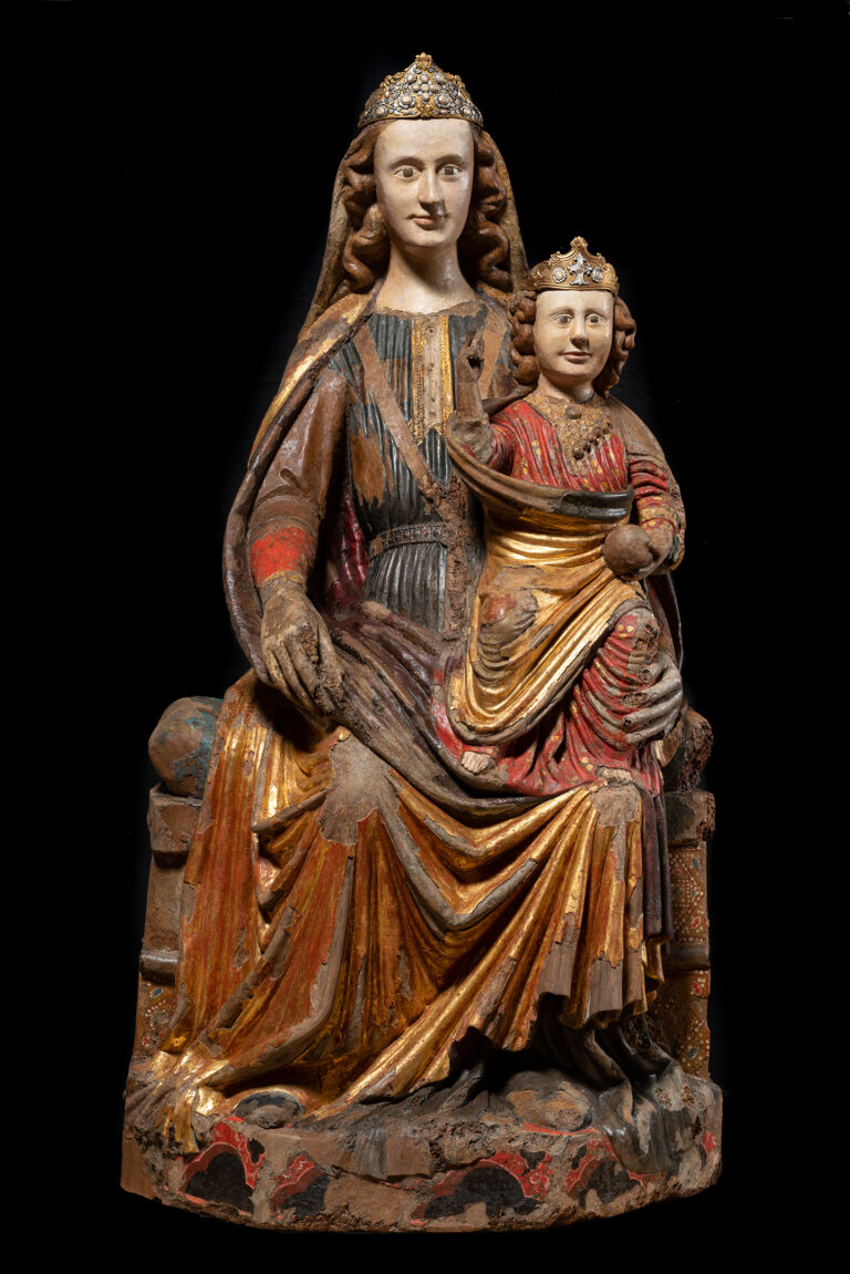 Votive sculpture of the Madonna and Child (Our Lady of Graces), after conservation