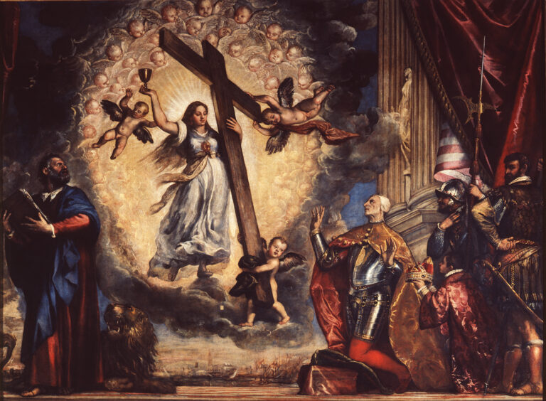 Titian and Marco Vecellio Votive of Doge Antonio Grimani Palazzo Ducale Sala delle Quattro Porte