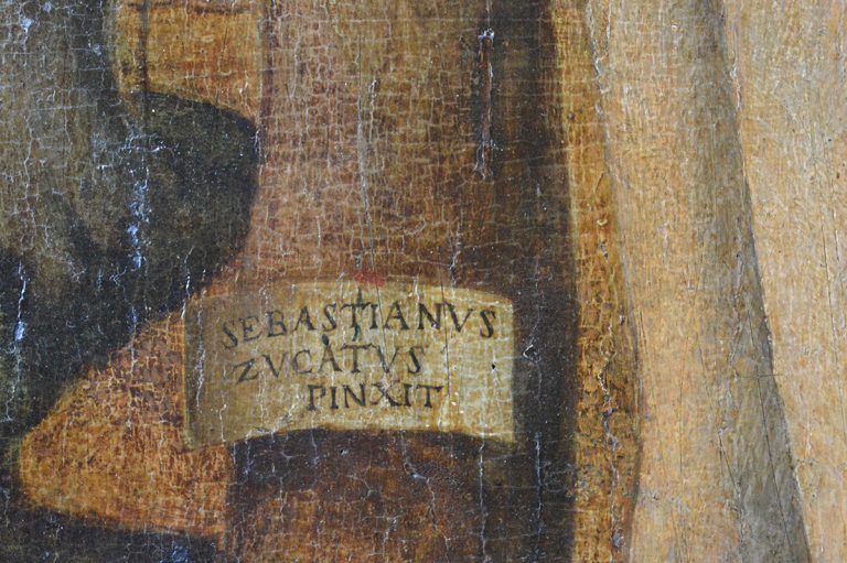 Sebastiano Zuccato Saint Sebastian and Devotee Museo Correr